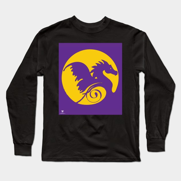 Dragon Moon Long Sleeve T-Shirt by darkqpiddezigns